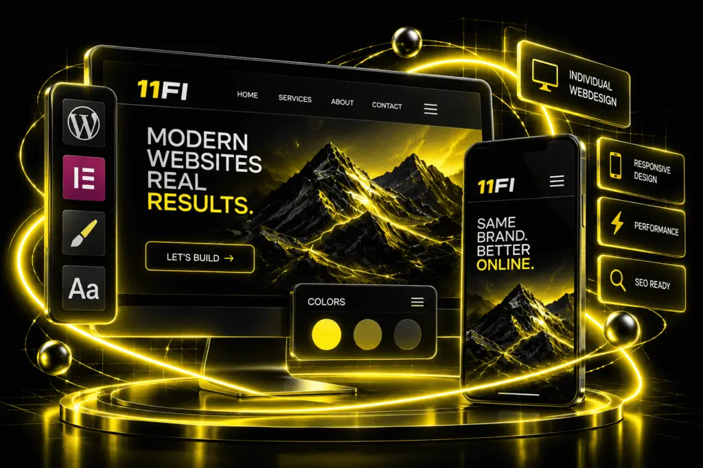 Webdesign Gestaltung und technische Umsetzung bei 11Fi