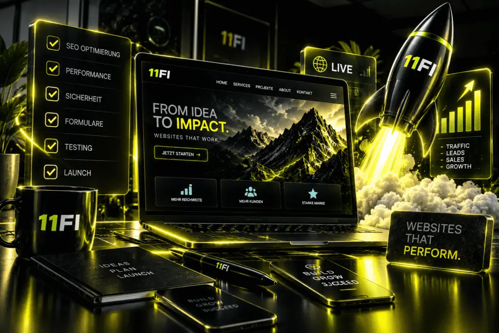 Website Optimierung, Tests und Launch bei 11Fi