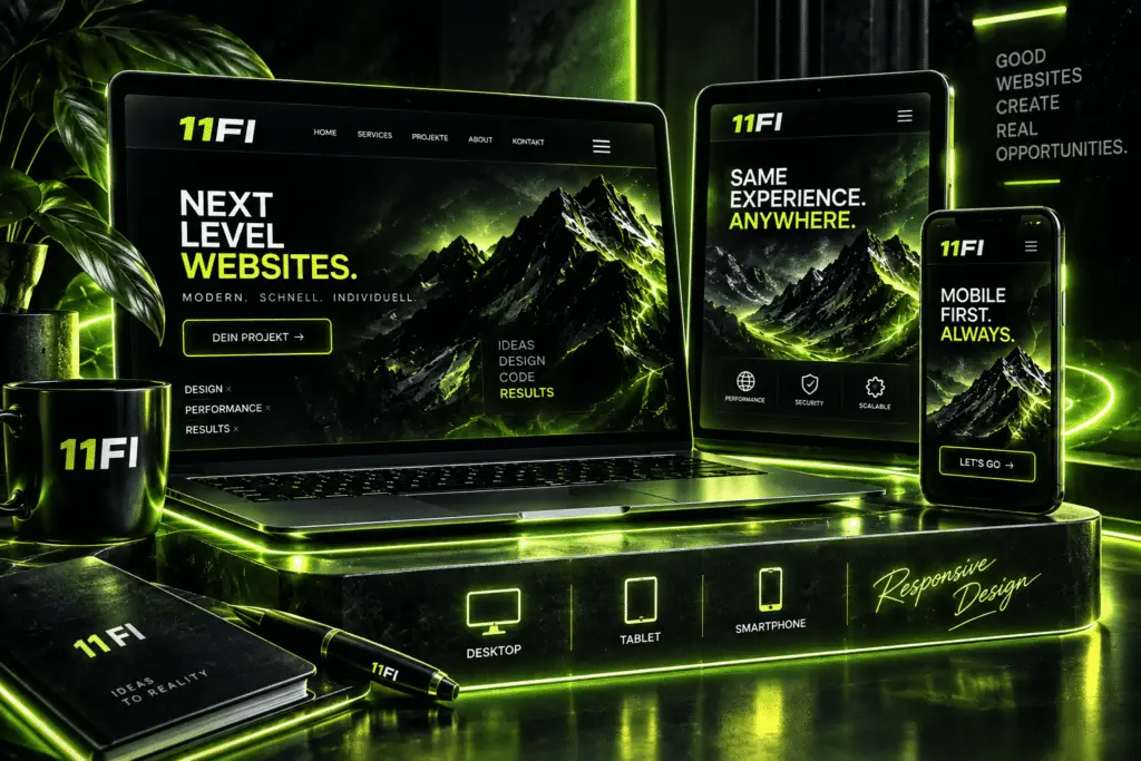 Responsive Webdesign für Desktop, Tablet und Smartphone