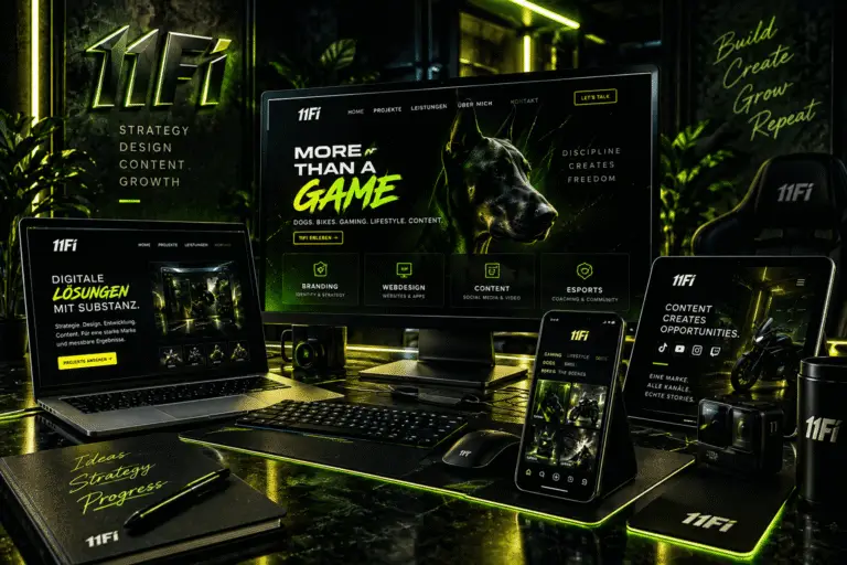 11Fi Webdesign und digitaler Markenauftritt auf Desktop und mobilen Geräten